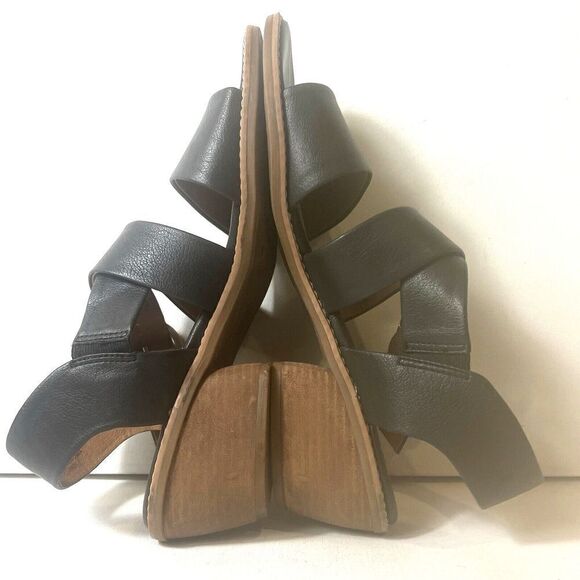 Sofft Womens 10 M Heel Sandals Faux Leather Black Comfort Casual Sling Back Open - Picture 6 of 11